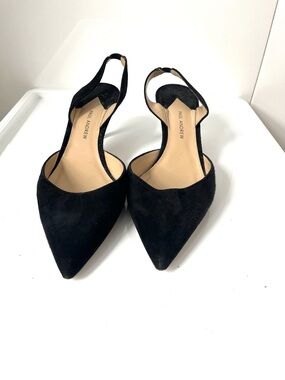 Paul Andrew Black Suede Kitten Heel Slingback | CBK Style